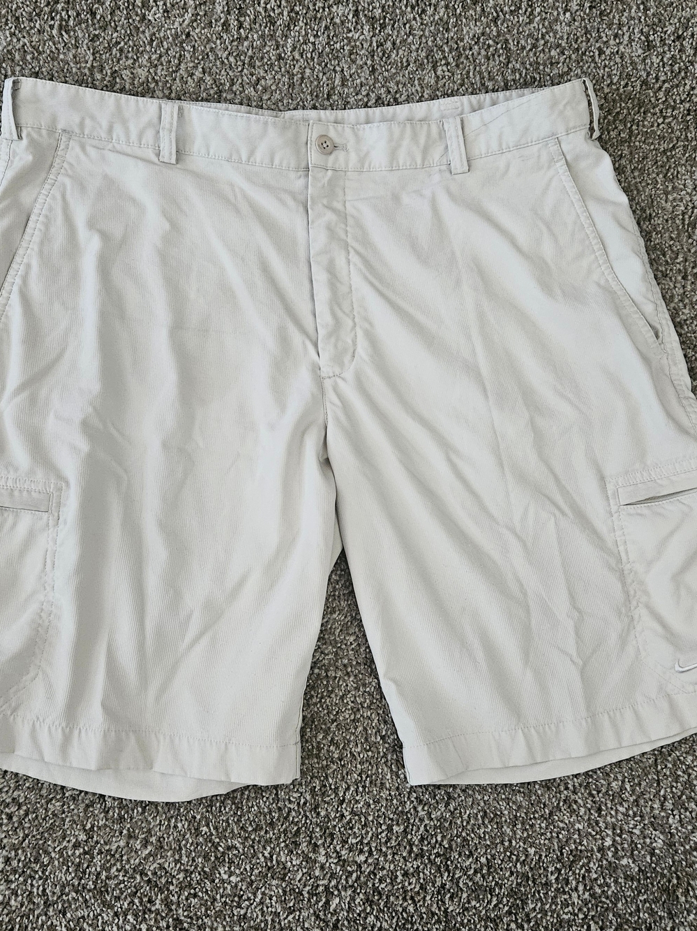 Men’s Nike Dri-Fit Golf Shorts Size 36 White Performance Stretch Lightweight